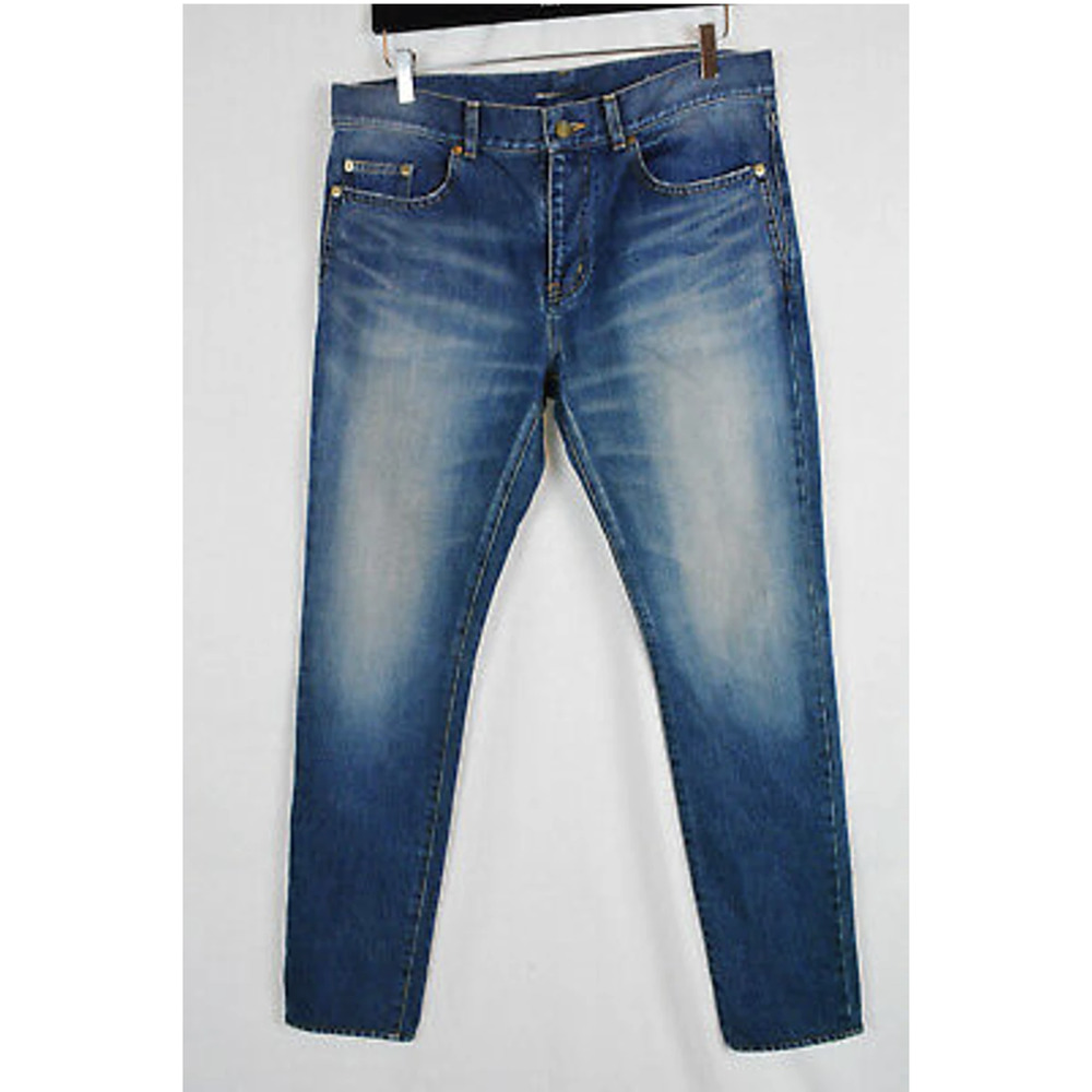 Saint laurent 2016 461223 y897m denim jeans whisker Hedi Silmane Size 30 d02